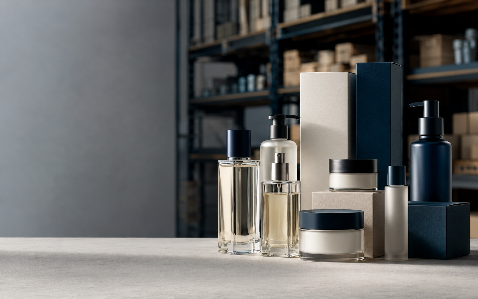Selección de productos de perfumería y cosmética